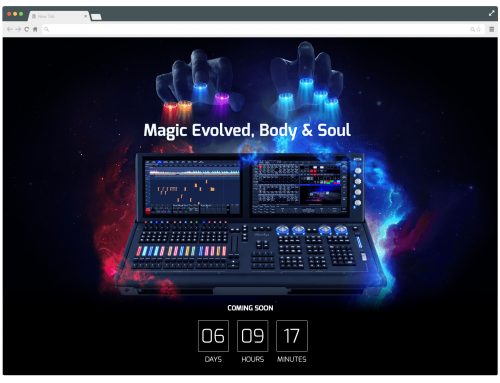ChamSys MQ500M Console Landing Page