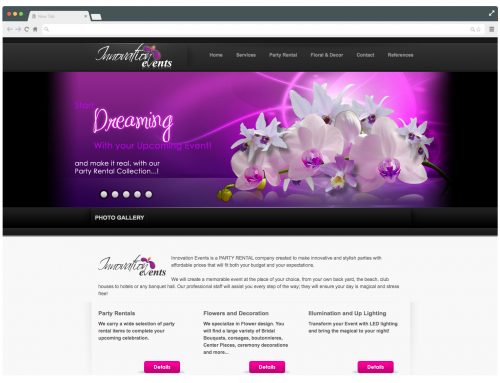 Innovation Events Website